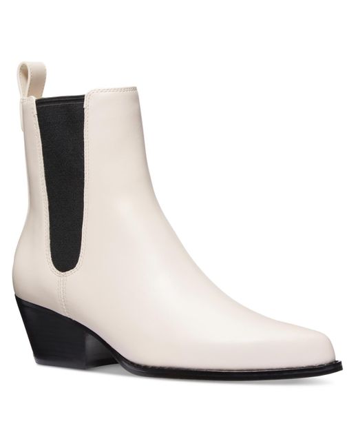 MICHAEL Michael Kors White Leather Mid-calf Chelsea Boots