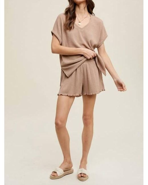 Wishlist Natural Ribbed Knit Short