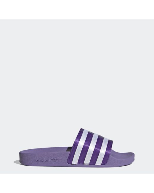 Adidas Purple Adilette Slides for men