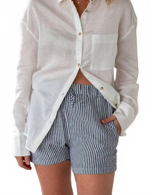 Onia Gray Elastic Drawstring Shorts
