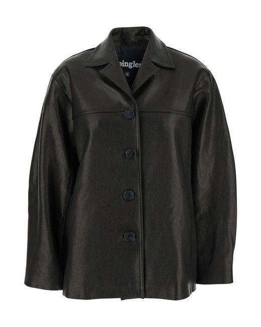 EPINGLER Black Mac' Jacket With Notched Revers