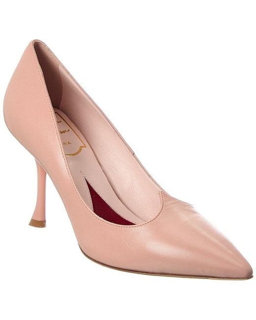 Roger Vivier Pink Leather Pump