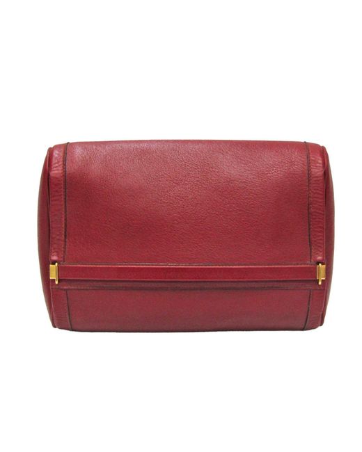 Hermès Red Leather Clutch Bag (pre-owned)