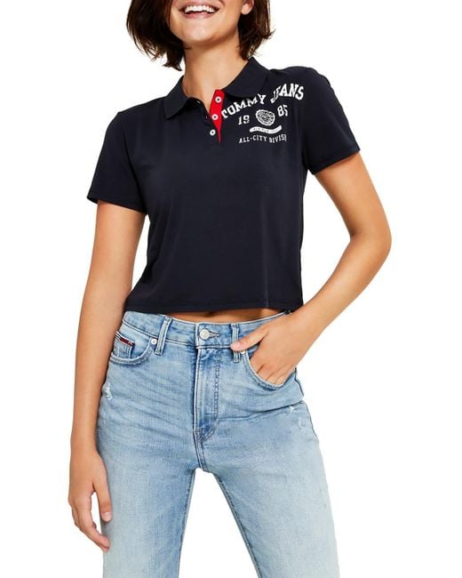 Tommy hilfiger cheap cropped polo