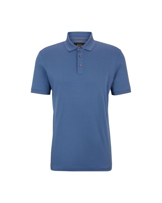 Boss Blue Regular-fit Polo Shirt for men