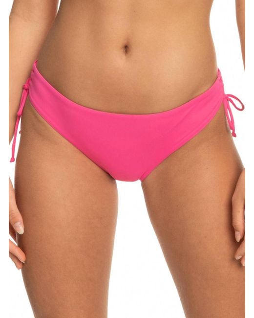 Roxy Pink Beach Classics Hipster Bikini Bottoms