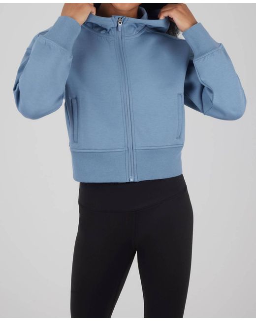 90 Degrees Blue Scuba Full Zip Jacket