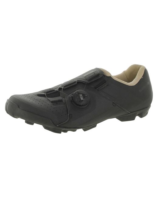 Shimano Black Laceless Faux Leather Cycling Shoes