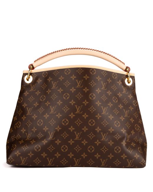 Louis Vuitton Artsy Shoulder Bag MM Brown Canvas