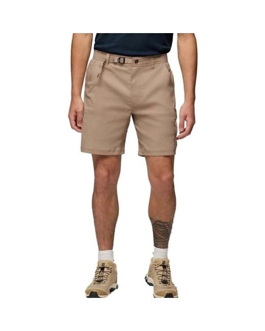 Prana Natural Stretch Zion Cargo Shorts Sandbar Flat Front Belted Waist Gbo602 for men
