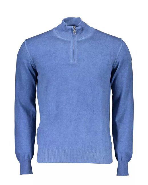 North Sails Blue Elegant Long-sleeved Half-zip Sweater for men