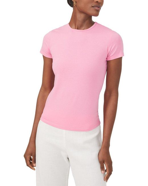 J.McLaughlin Pink Solid Allie T-shirt