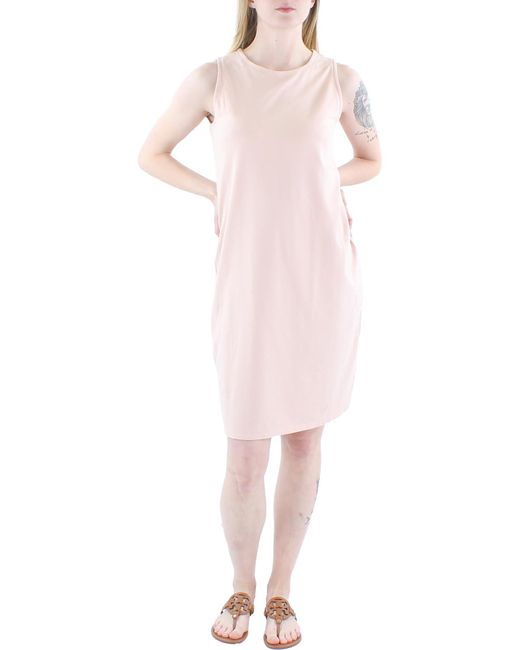 Eileen Fisher Pink Knit Sleeveless Sheath Dress