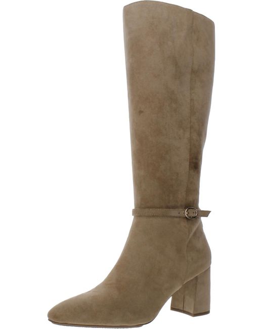Anne Klein Natural Brenice Pointed Toe Zipper Side Closure Thigh-high Boots