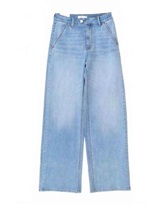 OAT New York Blue High Rise Wide Leg Jean