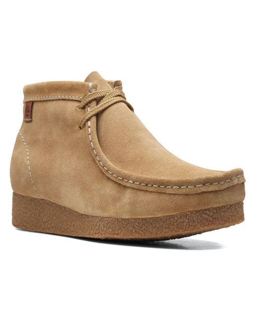 Clarks Shacre Boot Suede Lace-up Chukka Boots in Brown for Men | Lyst