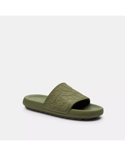 COACH Green Obi Slide for men