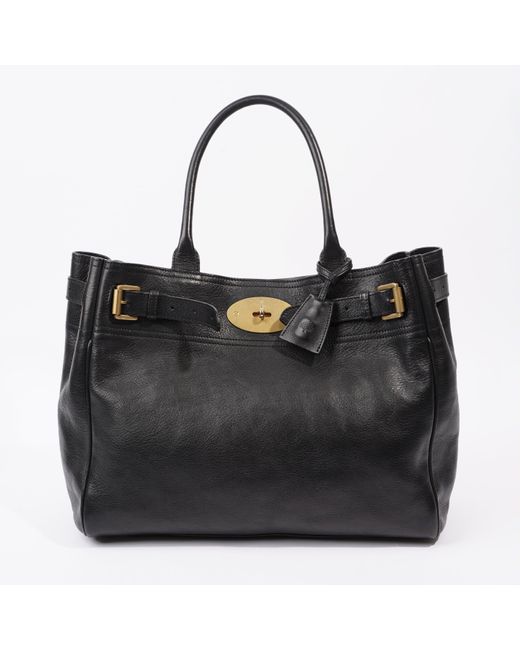 Mulberry Black Bayswater Tote Calfskin Leather