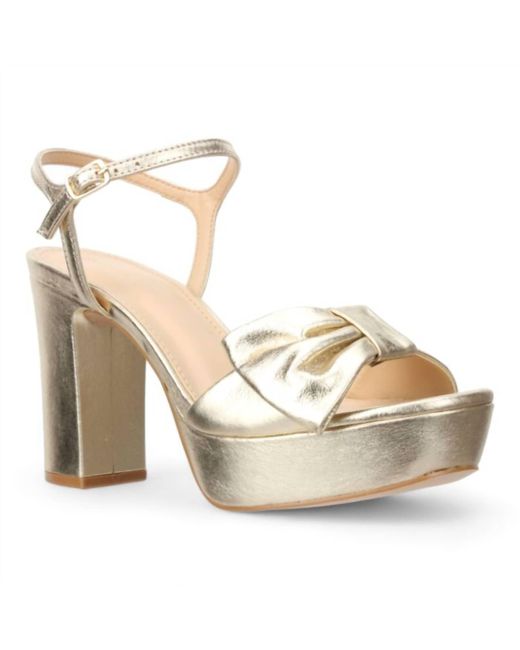 Bruno Menegatti Metallic Thelma Flatform Heels