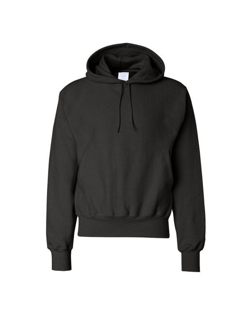 Champion Black Reverse Weave Hooded Sweatshirt for men