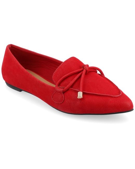 Journee Collection Red Collection Muriel Flat