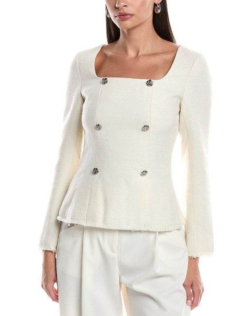 O.P.T White Rai Wool-Blend Top