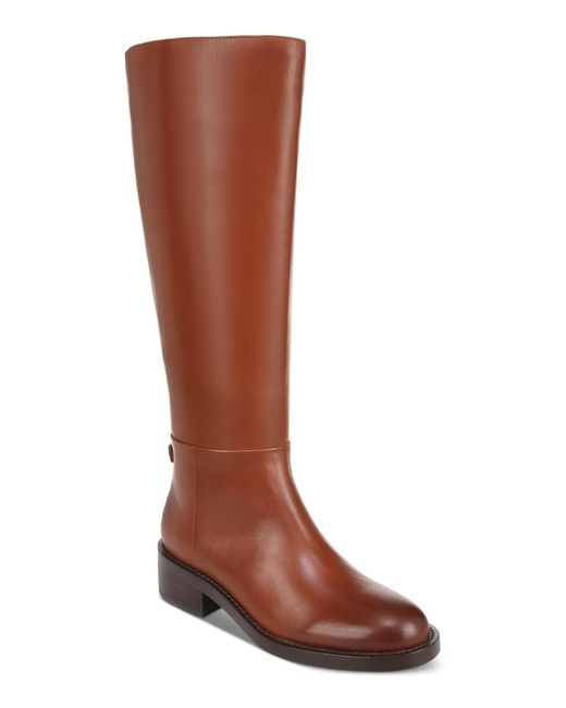 Sam Edelman Brown Mable Leather Wide Calf Knee-high Boots