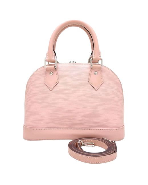 Louis Vuitton Pink Alma Bb Leather Shoulder Bag (pre-owned)