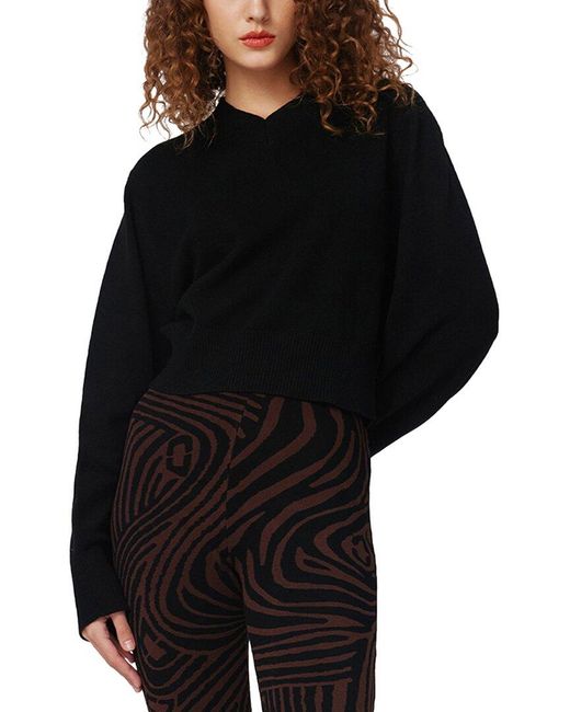 Diane von Furstenberg Black Oscar Wool & Cashmere-Blend Sweater