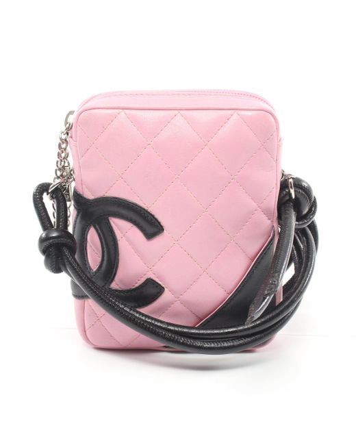 Chanel Pink Cambon Line Small Shoulder Bag Leather Light