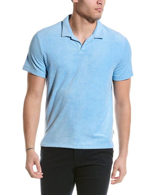 Onia Blue Slim Fit Linen Shirt for men