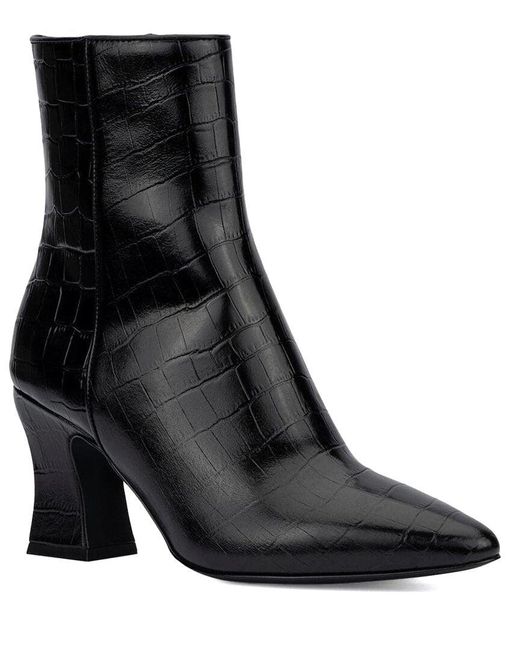 Aquatalia Black Claina Weatherproof Leather Boot