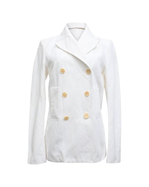 Joseph White Double-Breasted Blazer