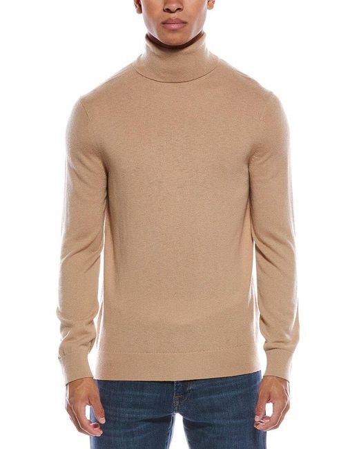 Theory Natural Vilass Wool-Blend Turtleneck Sweater for men