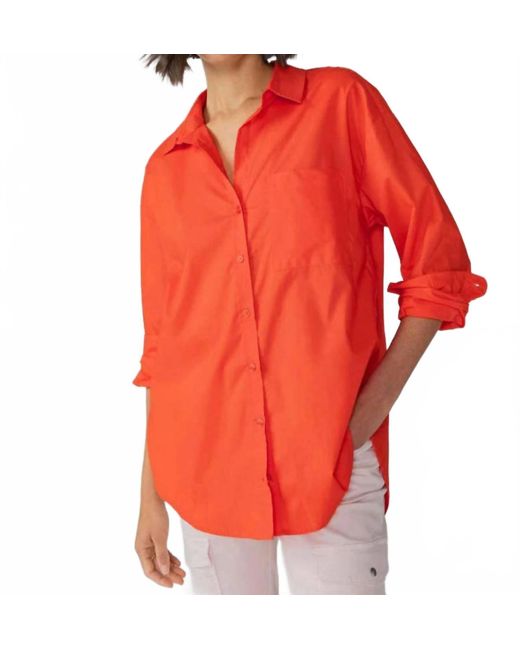 Sanctuary Red Slit Back Tunic Blouse