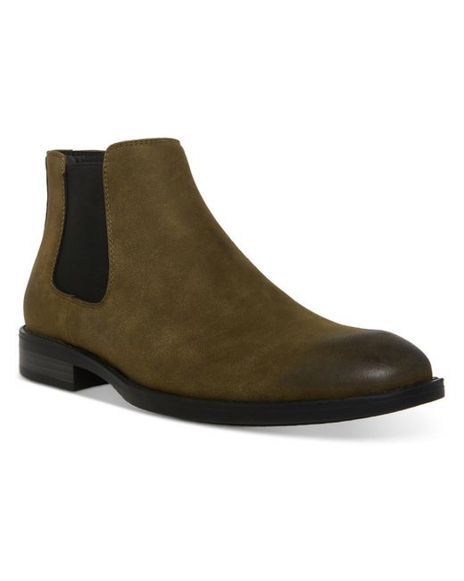 Madden Brown Maxxin Round Toe Faux Leather Chelsea Boots for men
