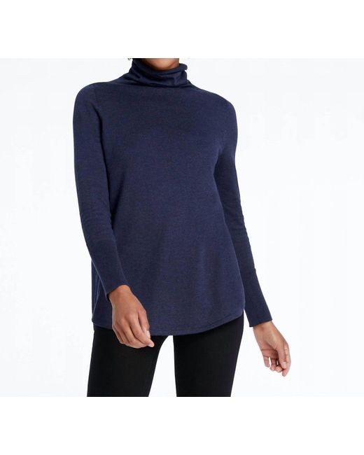 NIC+ZOE Blue Vital Turtleneck Sweater