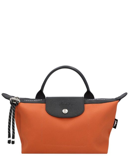 Longchamp Orange Le Pliage Energy Xs Canvas & Leather Handbag