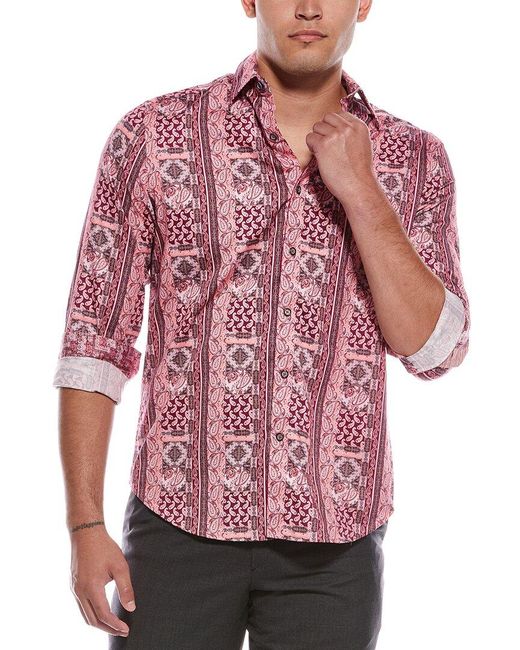 Robert Graham Kedron Classic Fit Woven Shirt in Red for Men | Lyst