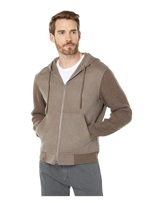 Theory Brown Haskel Luke Dfw Jacket Taupe Long Sleeve Full Zip Gbo321 for men