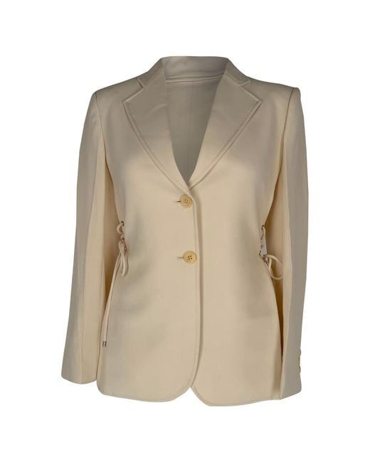 Theory Natural Side-Tie Single-Breasted Blazer