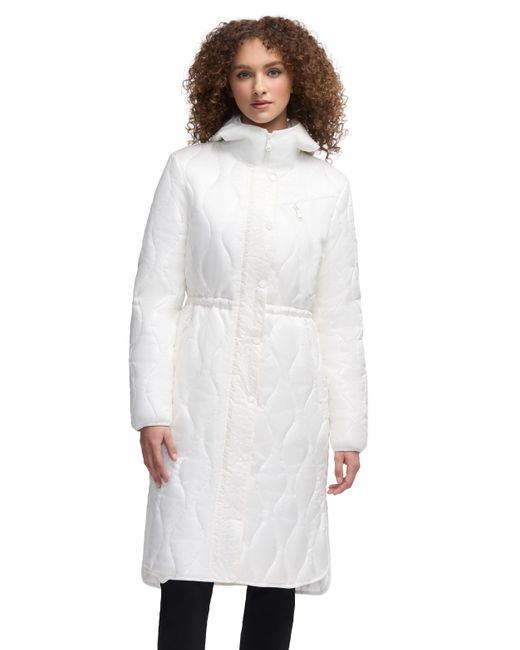 Pajar White Sterling Onion Quilted Longline Anorak