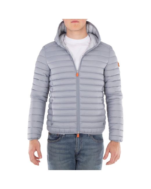Save The Duck Blue Donald Hooded Puffer Jacket for men