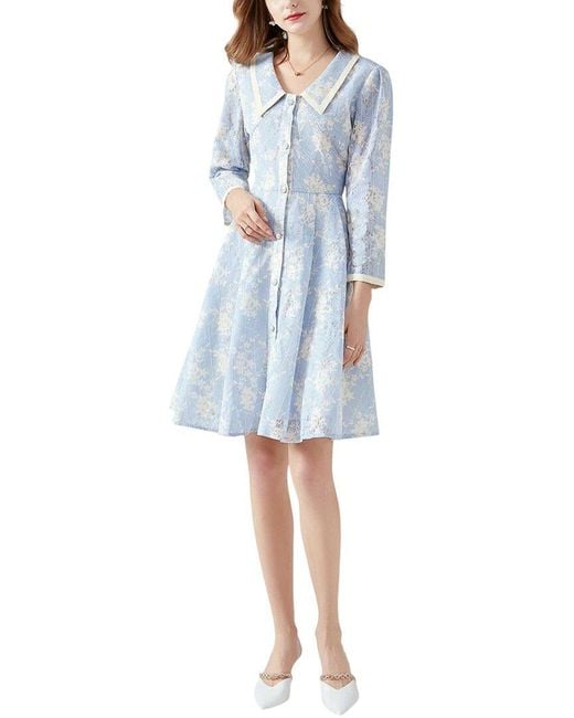 Adele Berto Blue Mini Dress