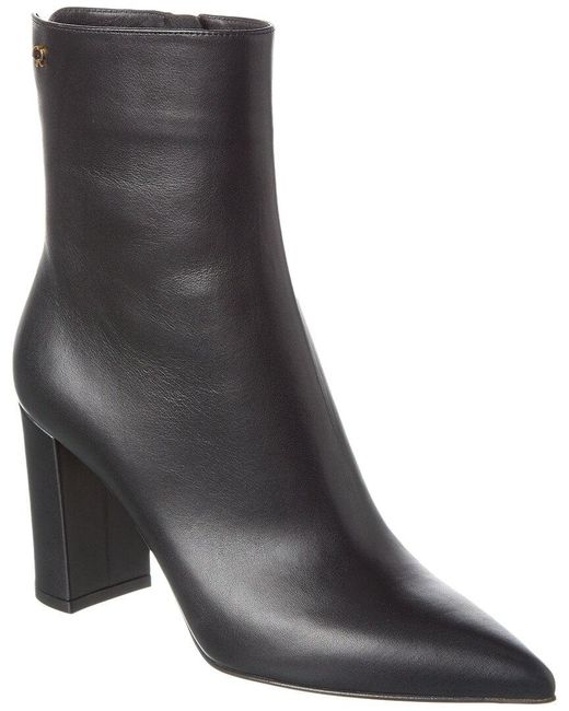 Gianvito Rossi Black Lyell 85 Leather Bootie