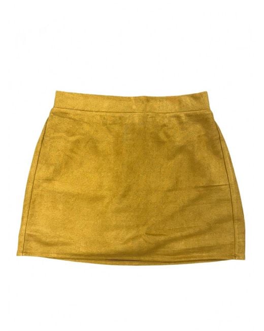 Thml Yellow Suede Skort
