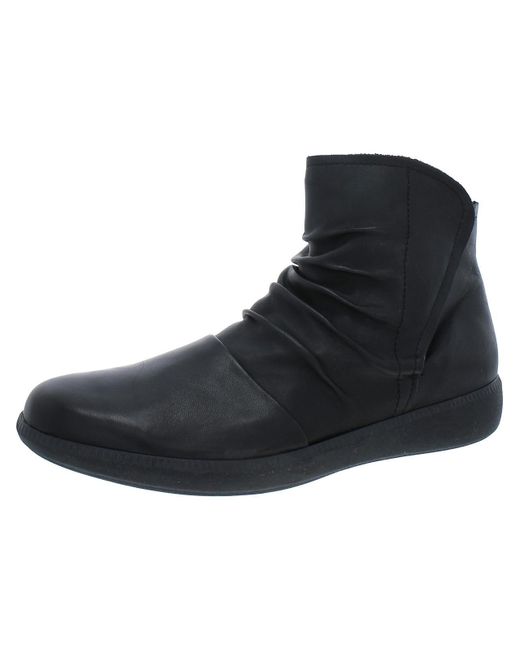 Munro Black Scout Faux Leather Ankle Boots