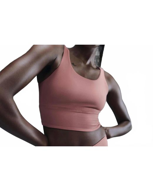 Nike Black Zenvy Rib Light-Support Yoga Sports Bra