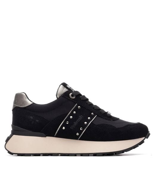 Xti Blue Suede Platform Sneakers Refresh Collection By