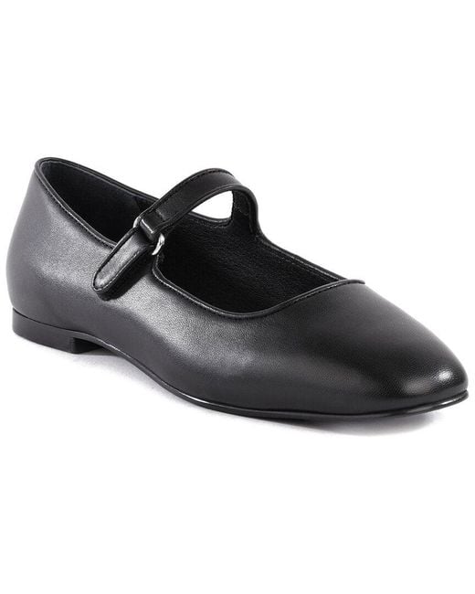 Seychelles Black Shea Leather Flat